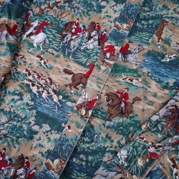 Vintage Gotcha Covered Classic Fox Hunting Pattern Button Up Shirt - Picture 4 of 8